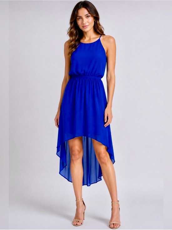 Needle & Thread Dresses & Skirts - Needle & Thread Royal Blue High-Low Halter Dress